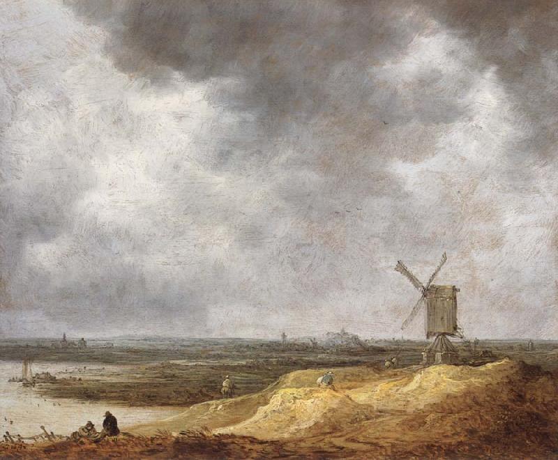 Jan van Goyen A Windmill by a River Germany oil painting art